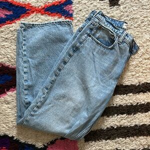 Wide leg Abercrombie jeans, size petite 2, light wash